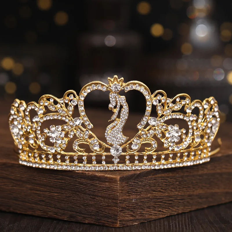 

Simple Diamond Wedding Crown Elegant Ballet Princess Rhinestone Headpiece Charming Jewelry Gifts for Women YA88