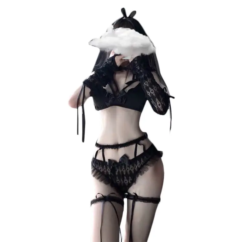 Женский Свадебный комплект нижнего белья для невесты сексуальный кружевной с