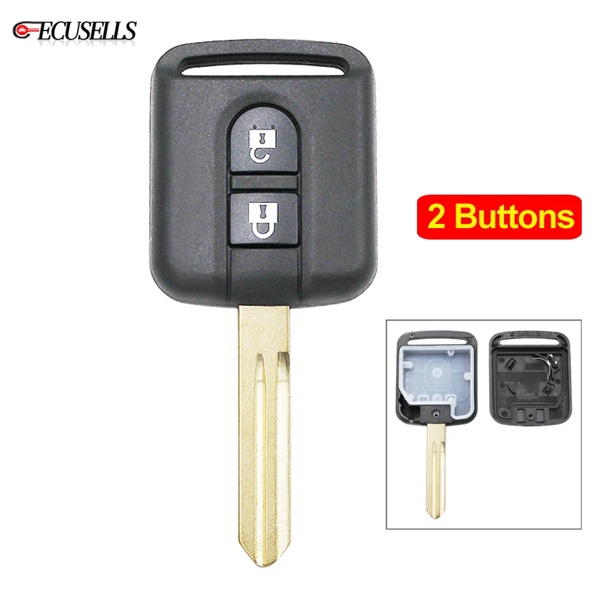 Умный чехол для автомобильного ключа с 2 кнопками корпус лезвие без порезов Nissan X