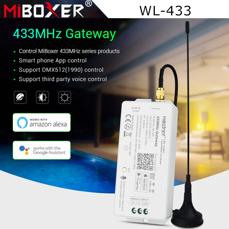Шлюз Miboxer 433 МГц 5 в постоянного тока/5 Wi Fi RF DMX512(1990) приложение для смартфона с