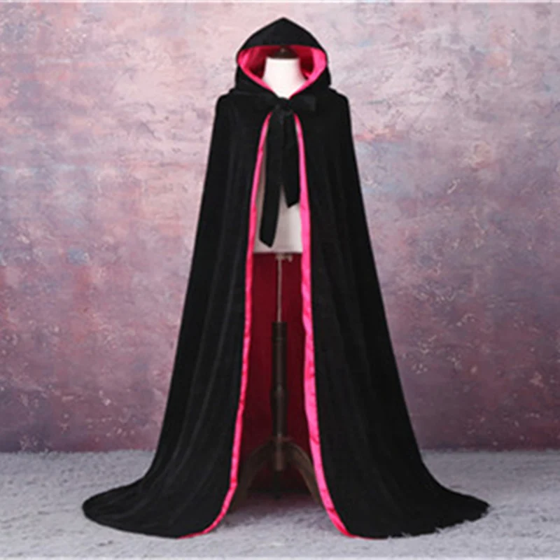 High Quality Soft Velvet Cloak Outdoor Halloween Hooded Fur Autumn Fashion Coat Cape Wedding Shawl cloak | Свадьбы и торжества