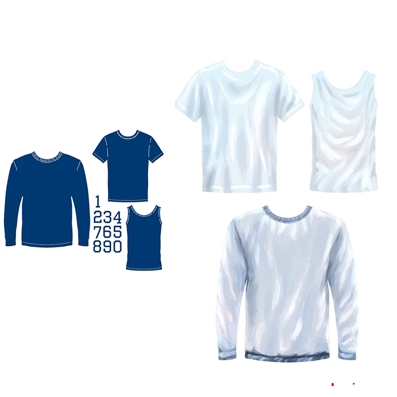 

New Dies 2020 Jumper T-Shirt and Vest DIY Cutting Dies For Scrapbooking Crafts Cards Making Stencil Die Cut
