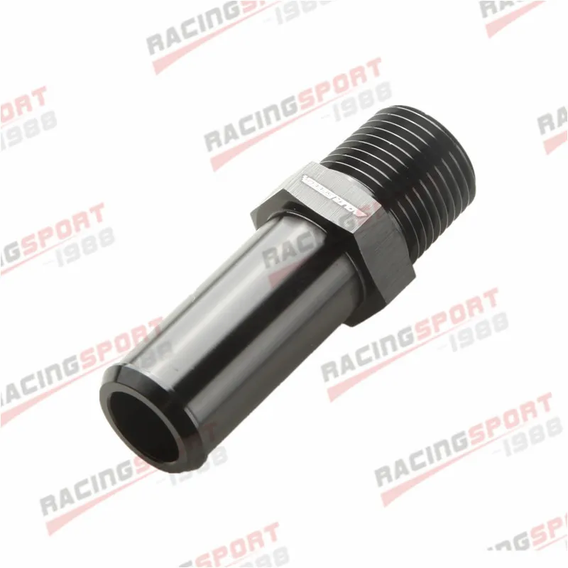 

1/2" NPT To 3/4" Hose Barb Straight Adapter Fitting Aluminum Black