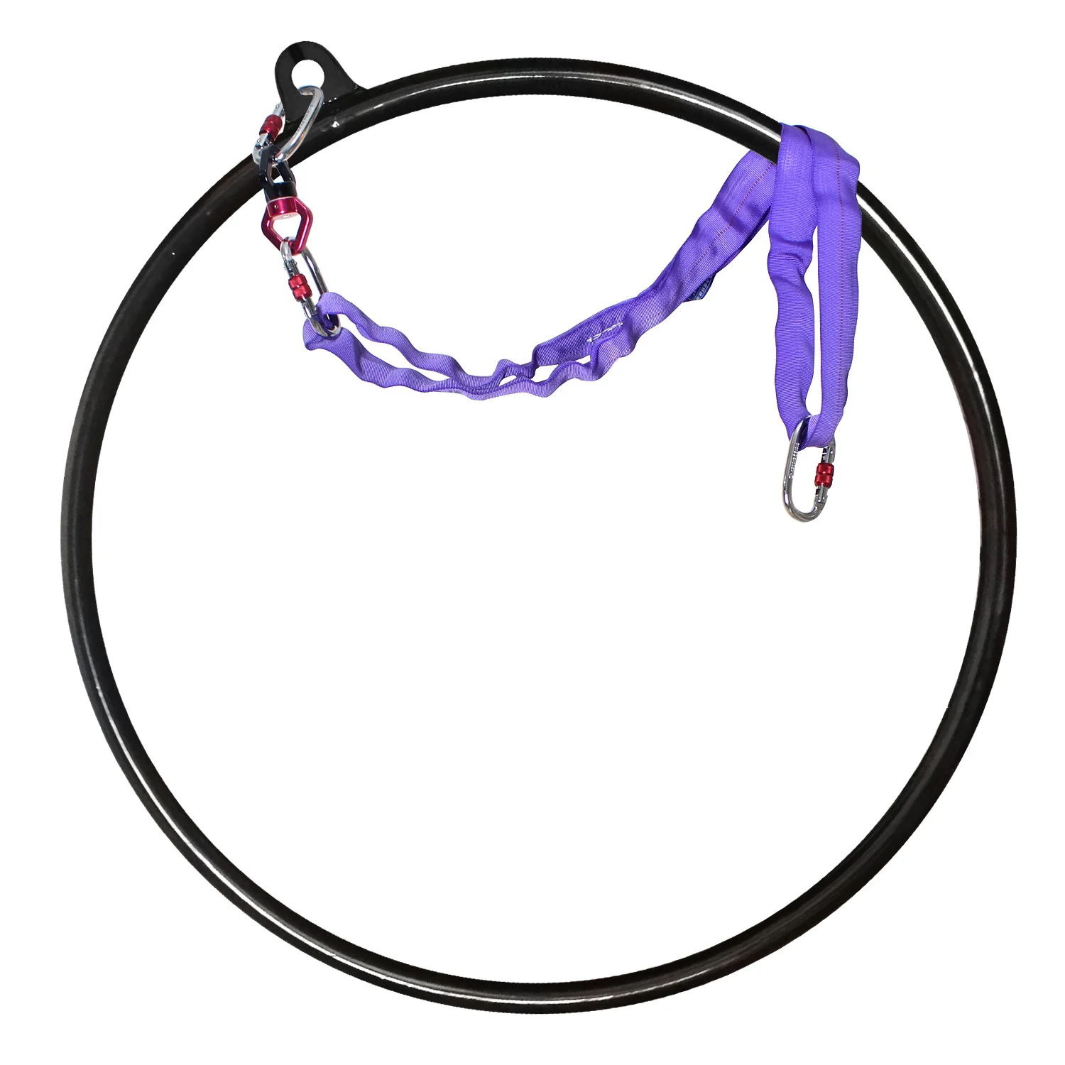 

33"(85cm) 25mm Width Rings Fitness Aerial Hoop for Yoga Exercises Aerial Lyra Hoops Include Accessories Indoor Swing Fitness