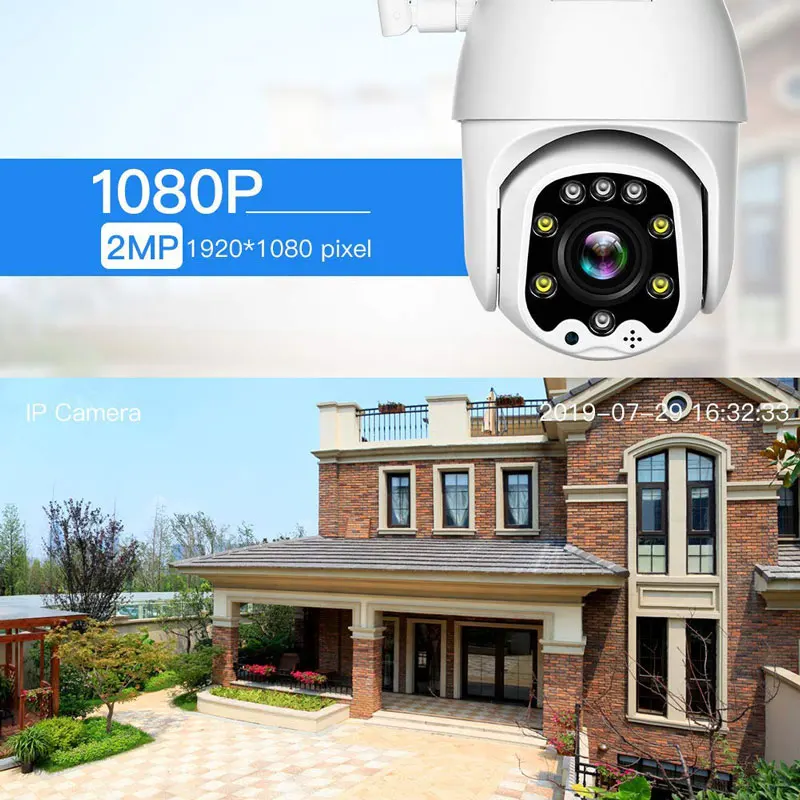 Новейшая HD 1080P радионяня Wifi IP камера PTZ наружная беспроводная 2 МП 4X зум скоростной