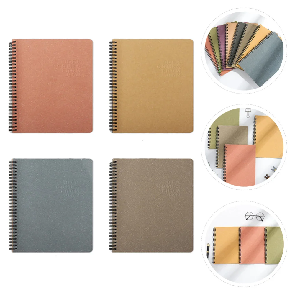 

4 Pcs 1 Set Handbooks Simple Scrapbooks Journal Books Paper Travel Notepads