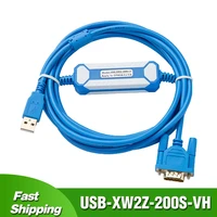 usb xw2z 200s vh programming cable for omron cqm1h cpm2c com1cm2acs series plc usb to rs232 data download line