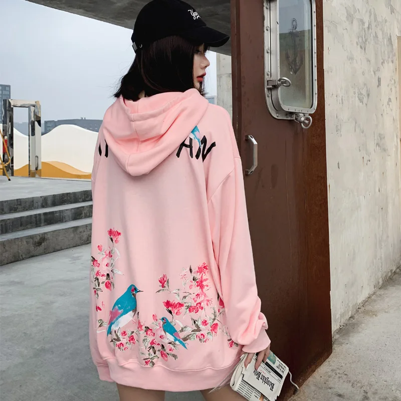2019 Hip Hop Hoodies Bird Printing Sweatshirt Men Women Headwear Hoody Hiphop Sweatshirts | Мужская одежда