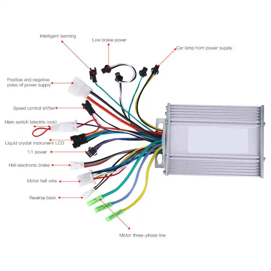 24V 36V 48V 6oV 450W контроллер для электровелосипеда водонепроницаемый ЖК дисплей
