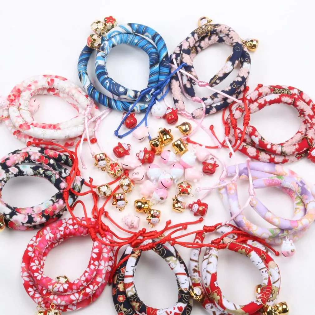 

Cat Collar Silent Hollow Bell Japanese Style Cat Collar Light Cat Silent Bell Multicolor Cat Necklace Chain