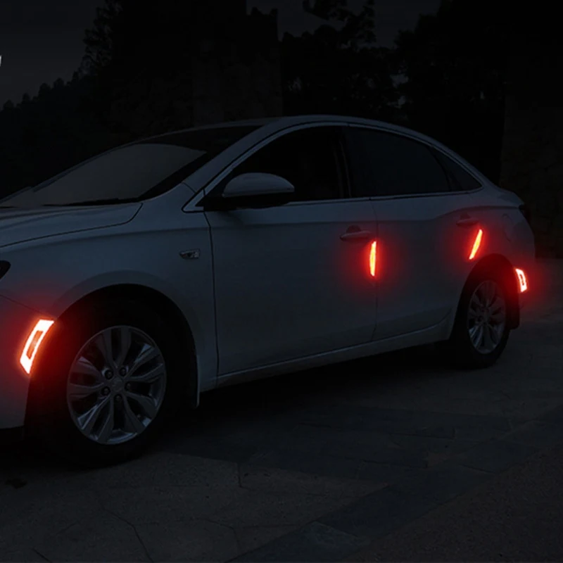 2 шт./компл. автомобиля Светоотражающая Предупреждение ленты бампер