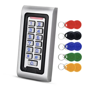 ip68 waterproof access control keypad rfid door access control system outdoor metal case backlight wg26 em card reader 10 keys free global shipping