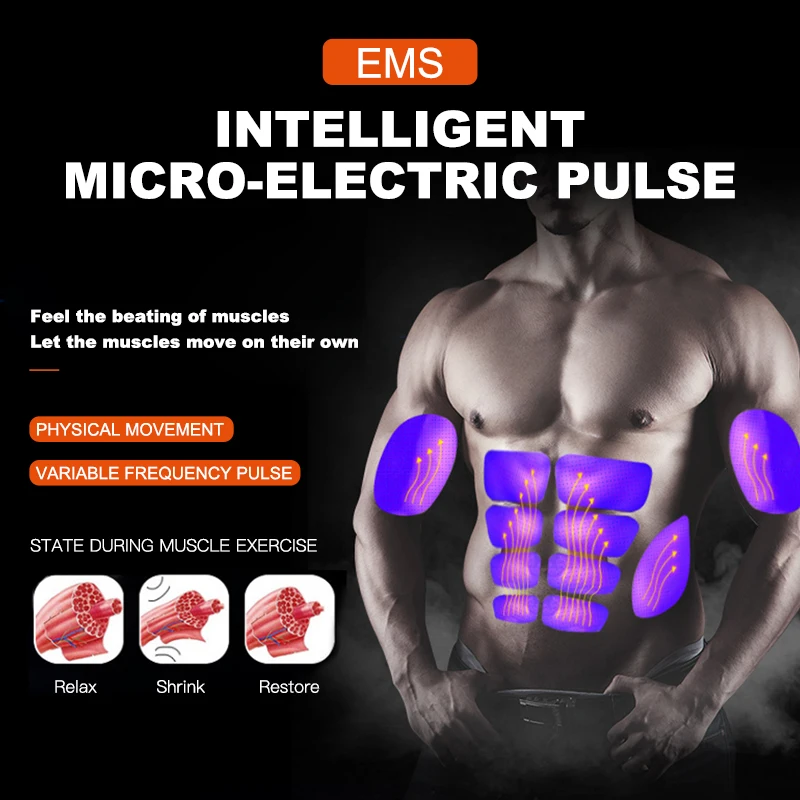 EMS тренажер для мышц пресса электрическая ABS живота Пресс стимулятор похудения