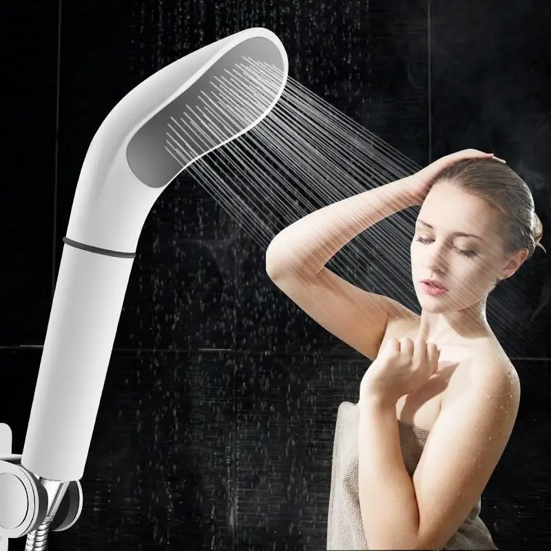 

High Pressure White Shower Head Water Saving Spray Nozzle Bathroom Accessories