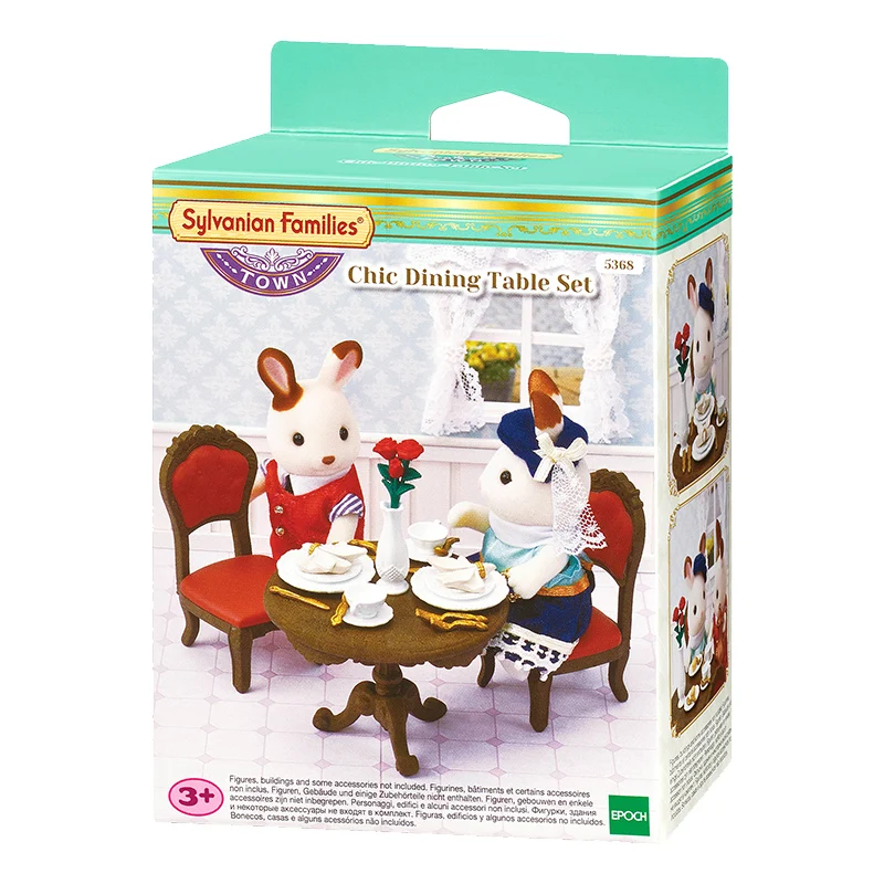 S01 Sylvanian Families Town серия шикарный обеденный стол набор сцены аксессуары кукольный домик игровой набор без фигурок 5368