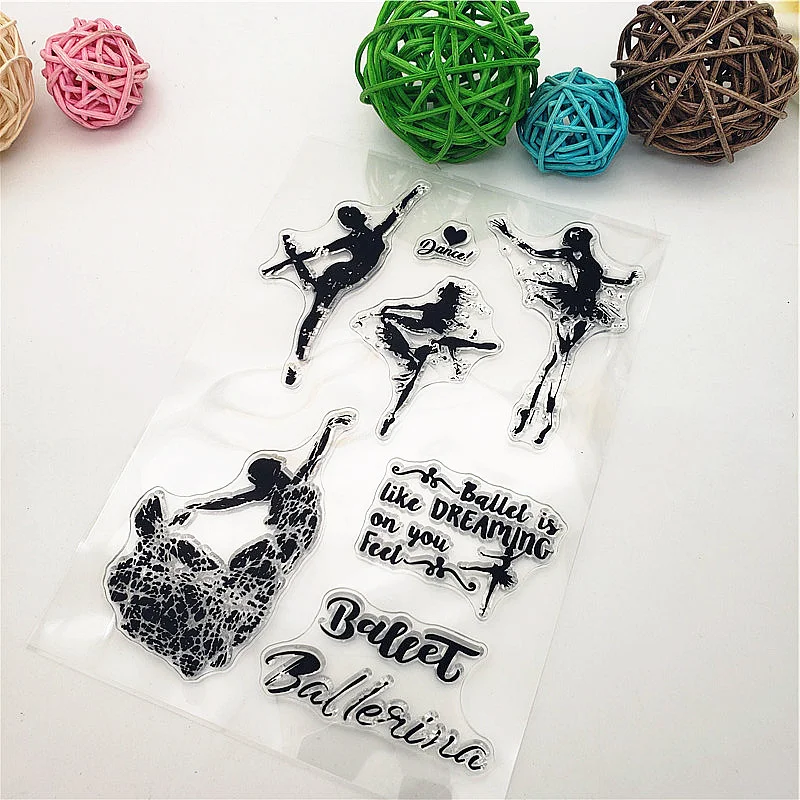 Остров танцующей девушки прозрачные штампы, прозрачная печать размером 11х16 см из силикона TPR, ролик для Хэллоуина, скрапбукинга и создания открыток.