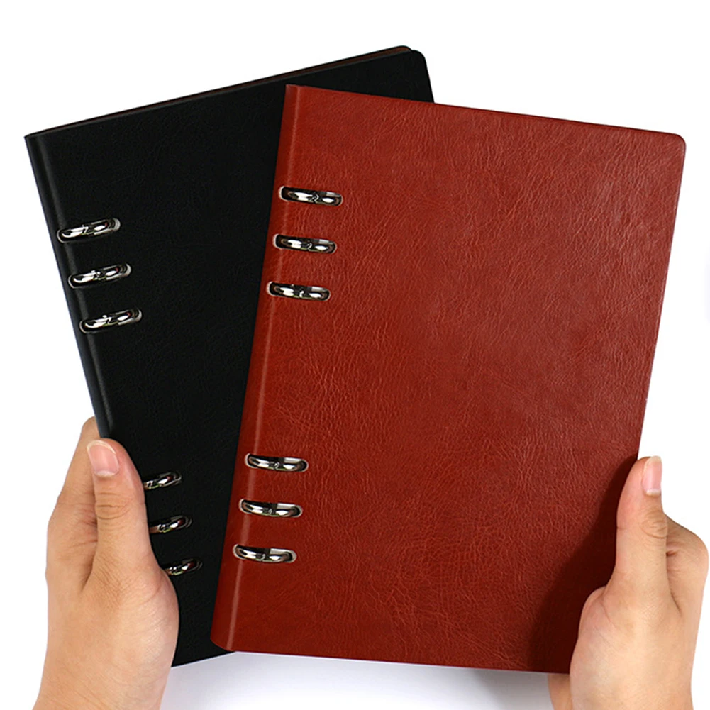 2020 New Notebook Loose-leaf Leather Cover Organizer Writing Pads Business Notebooks Agenda Planner Journal Book | Канцтовары для