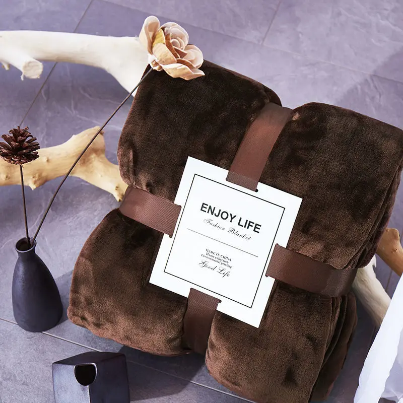 

Super soft flannel blanket thickened warm sheets single nap blanket leisure coral fleece four seasons blanket