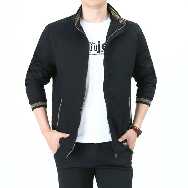 

Men's zip-up jacket, informal hip-hop outfit, skintight aviator jacket, 4XL 5XL 6XL large, new for spring