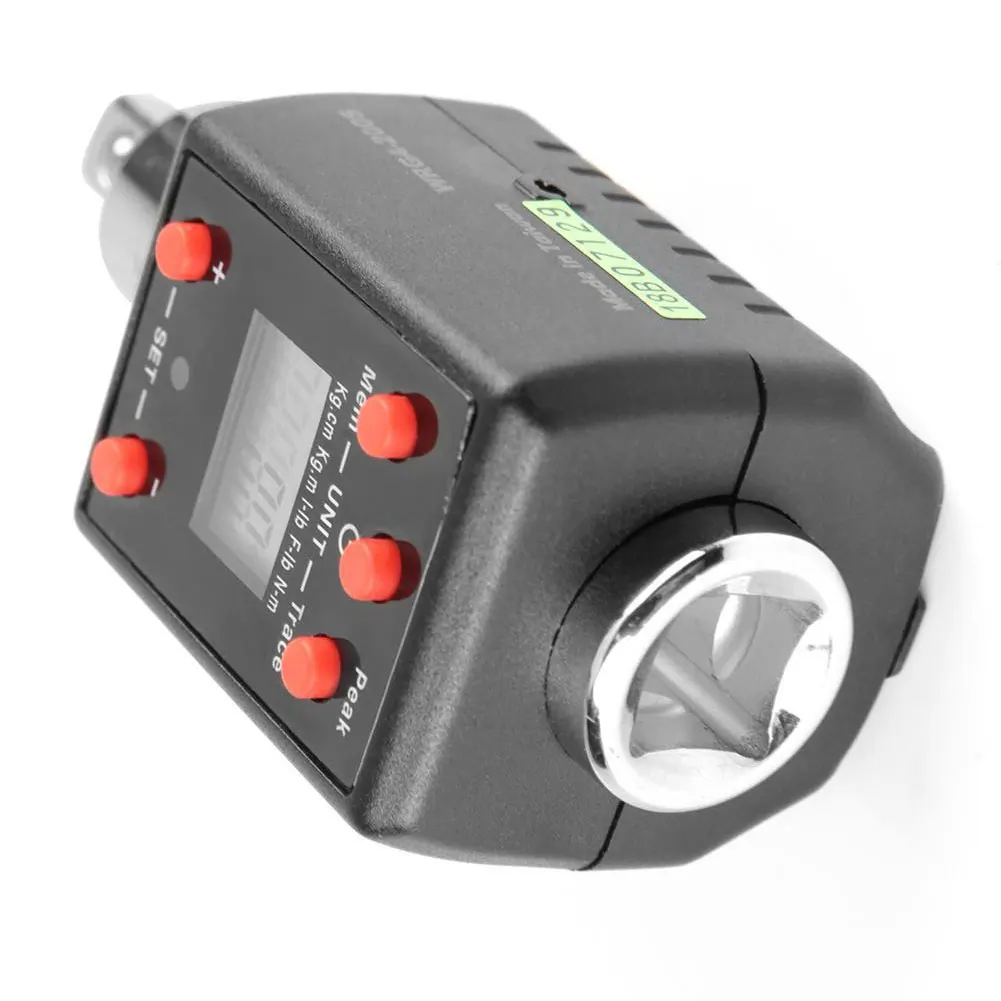 

High Precision Electronic Digital Display Torquemeter Adjustable 2-200Nm 1/4" 1/2" 3/8" 3/4" Drive Preset Torque Adapter