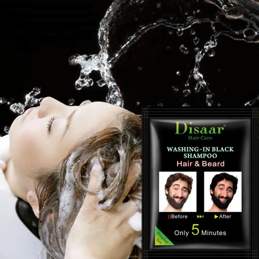 

Washing-in Black Shampoo Fast Coloring Easy To Clean Hair Color Black Shampoo Hair Dye Hair Color Shampoo