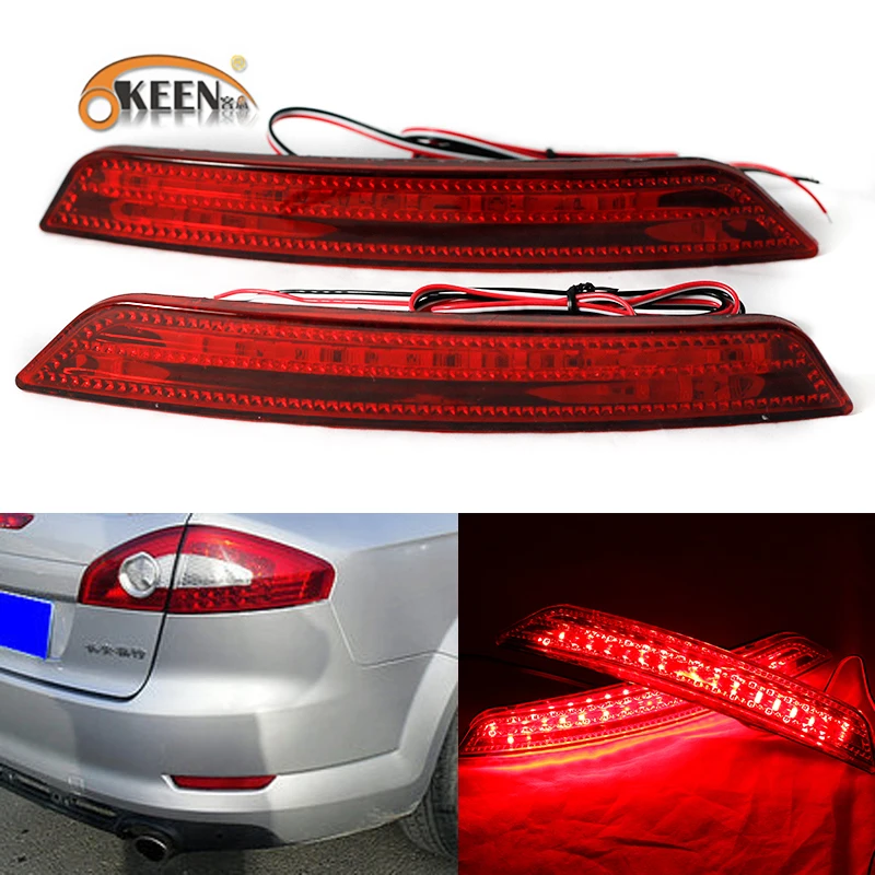 2 шт. для Ford Mondeo Sedan 2007 2008 2009 2010 Светодиодный отражатель заднего бампера тормозной