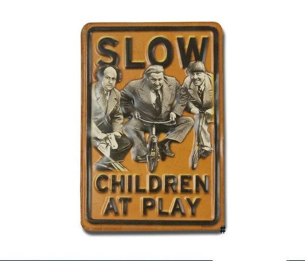 

New Vintage Metal Tin Sign Funny Slow Children At Play Garage Street Home Bar Hotel Kitchen Wall Art Decoration