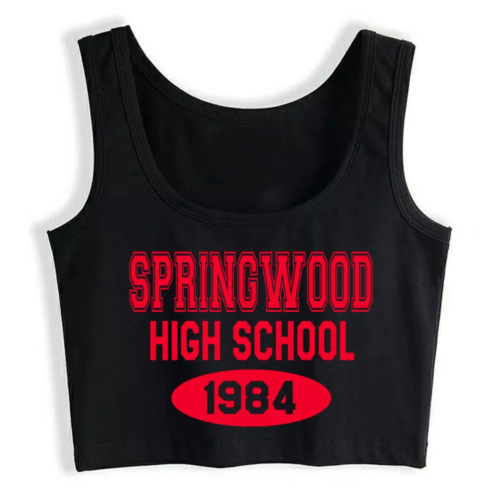 

Crop Top Women A Nightmare On Elm Street Springwood High School Harajuku Tank Top Women Anime Women Clothes