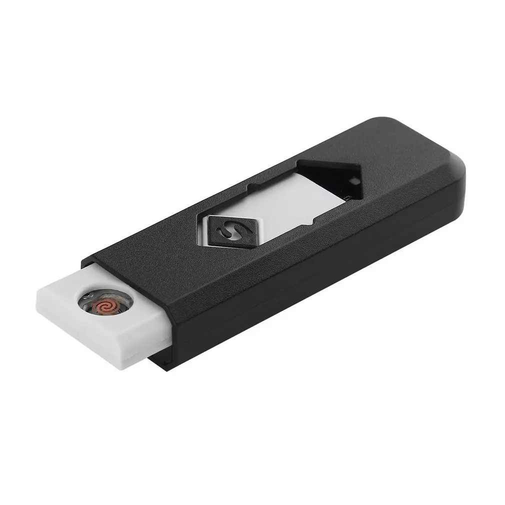 Электронная USB-зажигалка для сигарет ветрозащитная ультратонкая Зажигалка без