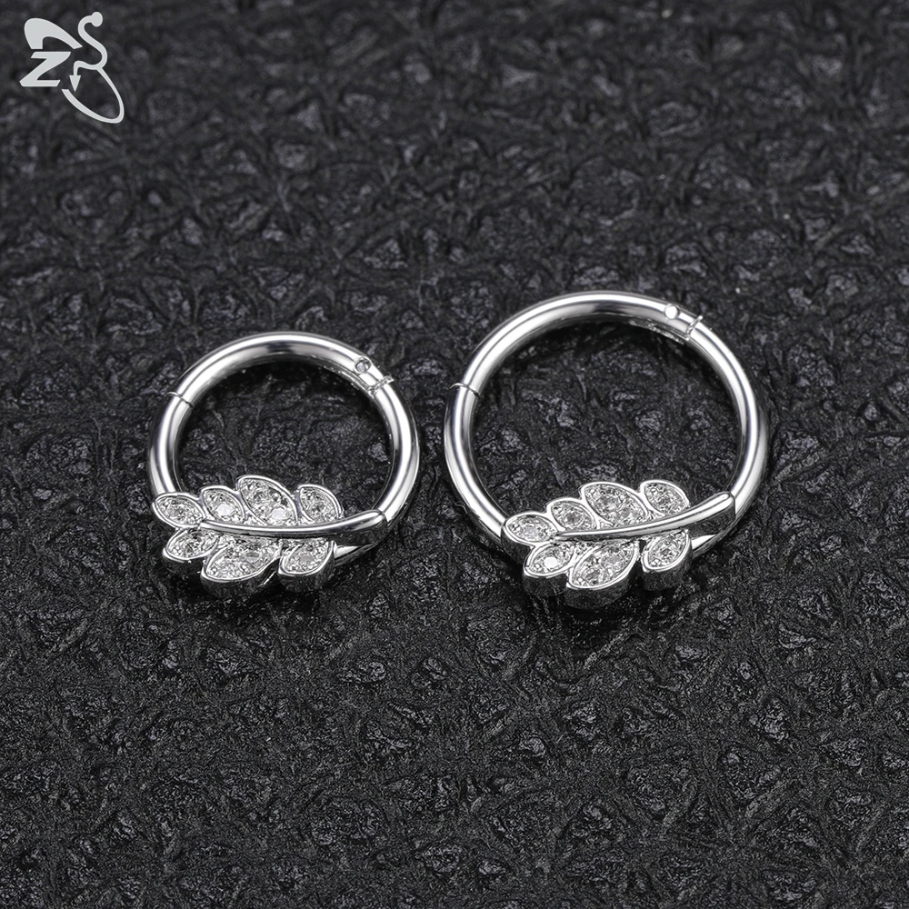 Кольцо для пирсинга носа ZS ювелирное украшение кольцо из нержавеющей стали