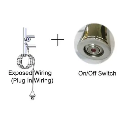 switch and plug Новинка,, специальное предложение, Электрический настенный полотенцесушитель из нержавеющей стали с круглой трубкой, полотенцесушитель HZ-926 - Цвет: switch and plug