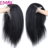 13x4 kinky straight lace front human hair wigs hd 4x4 lace wig malsyian yaki straight lace front wigs 8 30 inch natural black