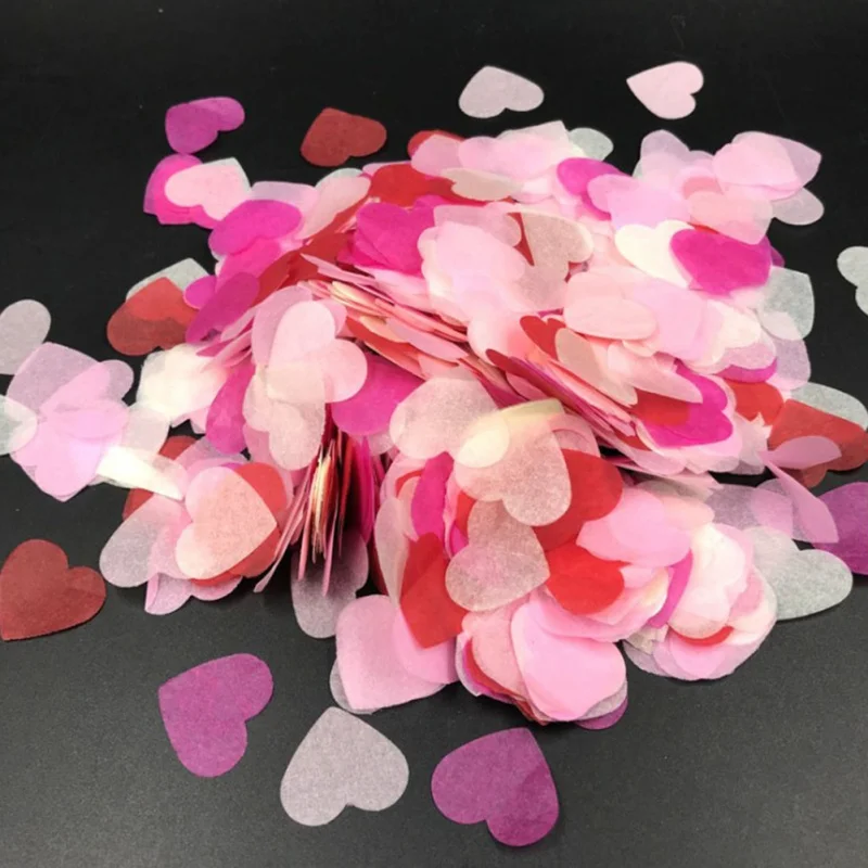 Paper Heart Confetti Biodegradable Colorful For Wedding Party Valentine\'s Day Filled Balloon Decor | Дом и сад