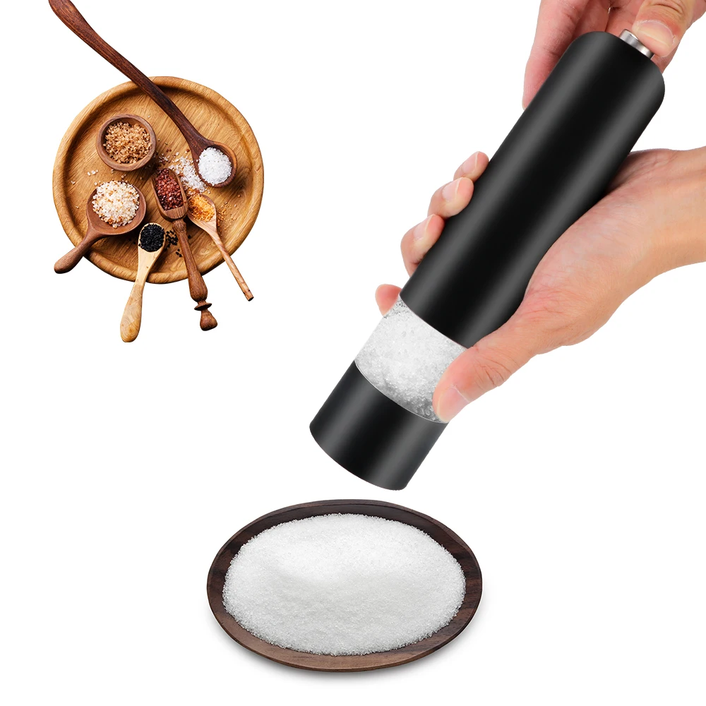 

Spice Grinder Gadget With LED Light Electric Automatic Pepper Salt Mill Kitchen Accessories Seasoning Bottle