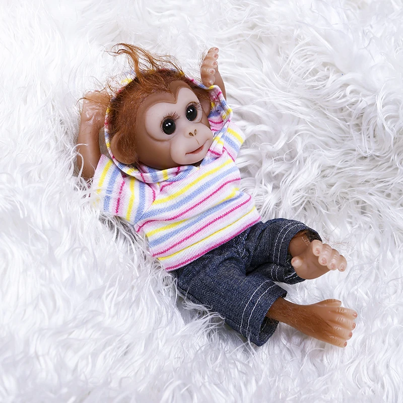 20 см Обезьяна возрожденная Мягкая Плюшевая Кукла мини мягкие животные игрушки