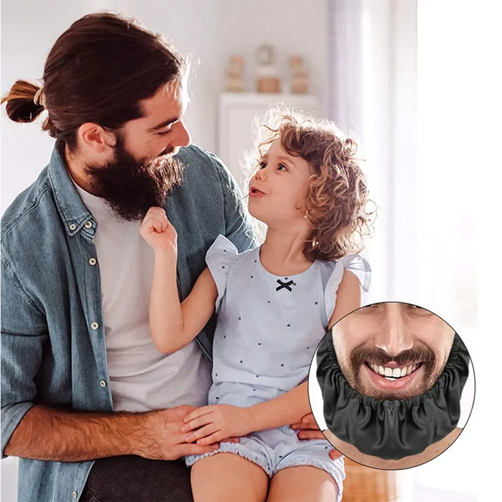 

Men Beard Bandanas Covers Adjustable Facial Hair Apron Guard Bonnet Mens Bedtime Bib Cap Comfy Facial Hair Apron Oil-proof