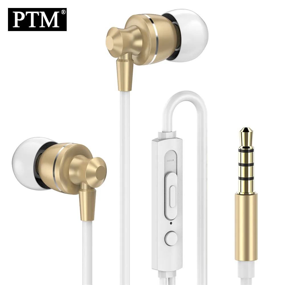 PTM D11G Hifi наушники с микрофоном гарнитура для samsung спортивные наушники с микрофоном проводные наушники Earb uds для телефона