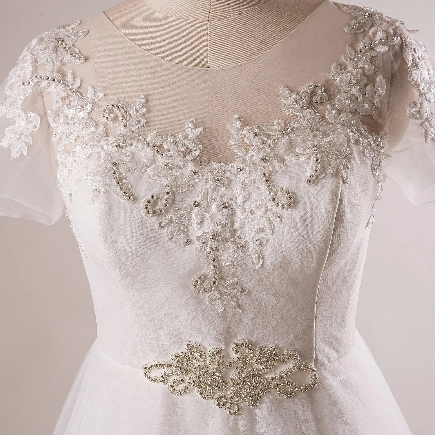 Роскошное белое Тюлевое кружевное свадебное платье размера плюс ТРАПЕЦИЕВИДНОЕ