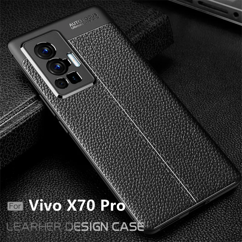 For Vivo X70 Pro Case For Vivo X70 Pro Cover Coque Luxury Shockproof Back Phone Bumper TPU Leather For Fundas Vivo X70 Pro Cover