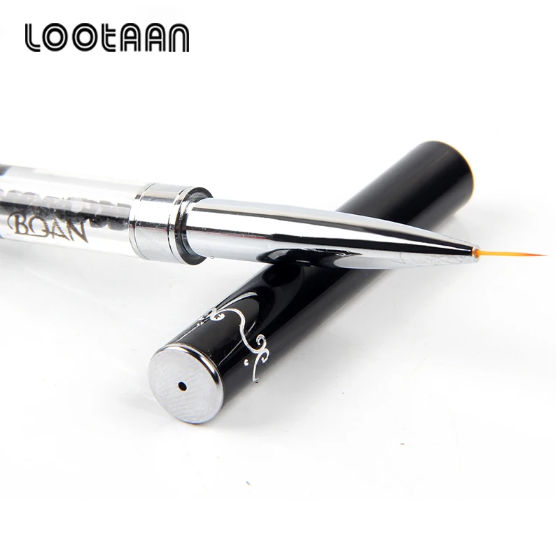 Черная ручка с двойной головкой и кристаллами Lootaan 9 мм 11 кисть для рисования