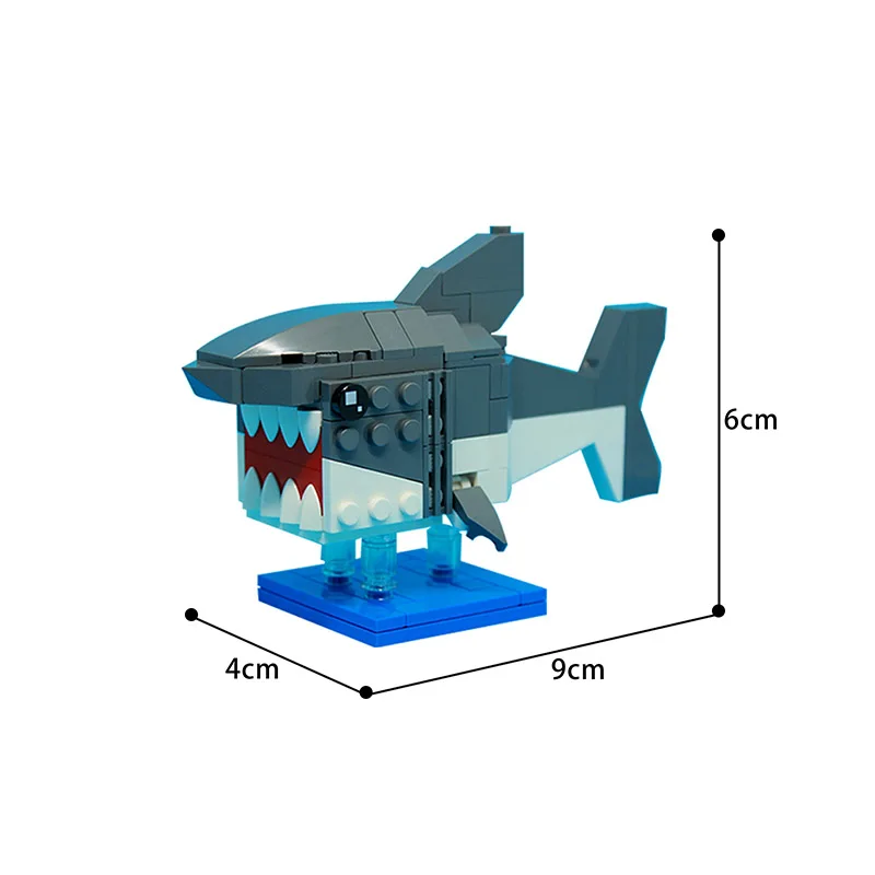 MOC Prehistoric Sea Creatures Mini Shark Set Building Blocks Kit 31088 Ocean Animal Model Bricks DIY Idea Toys For Children Gift images - 6