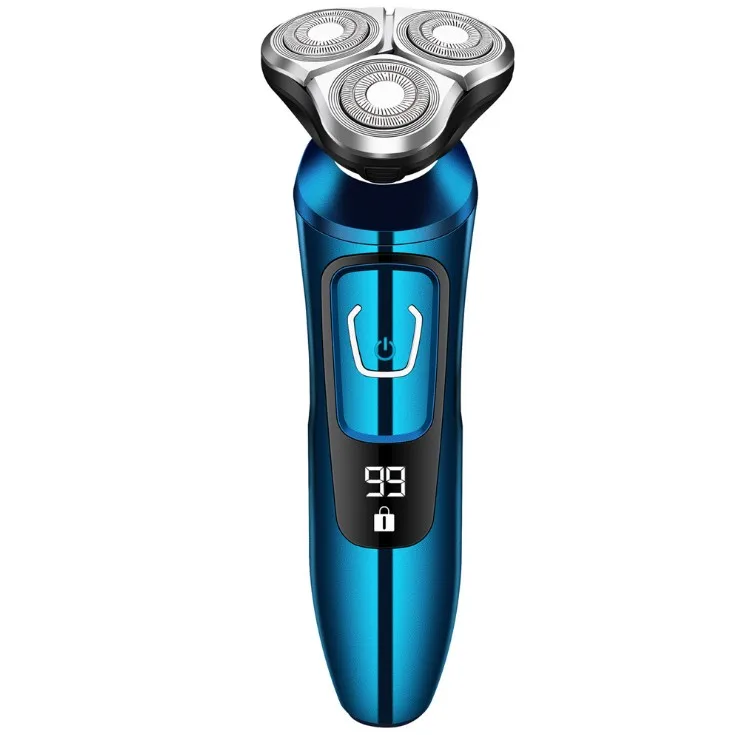 YQ500 Blue 01 ZOZEN, мужская электробритва, перезаряжаемая, электрическая бритва, бритвенный станок, триммер для бороды, моющийся, влажный, сухой, водонепроницаемый - Цвет: YQ500 Blue 01