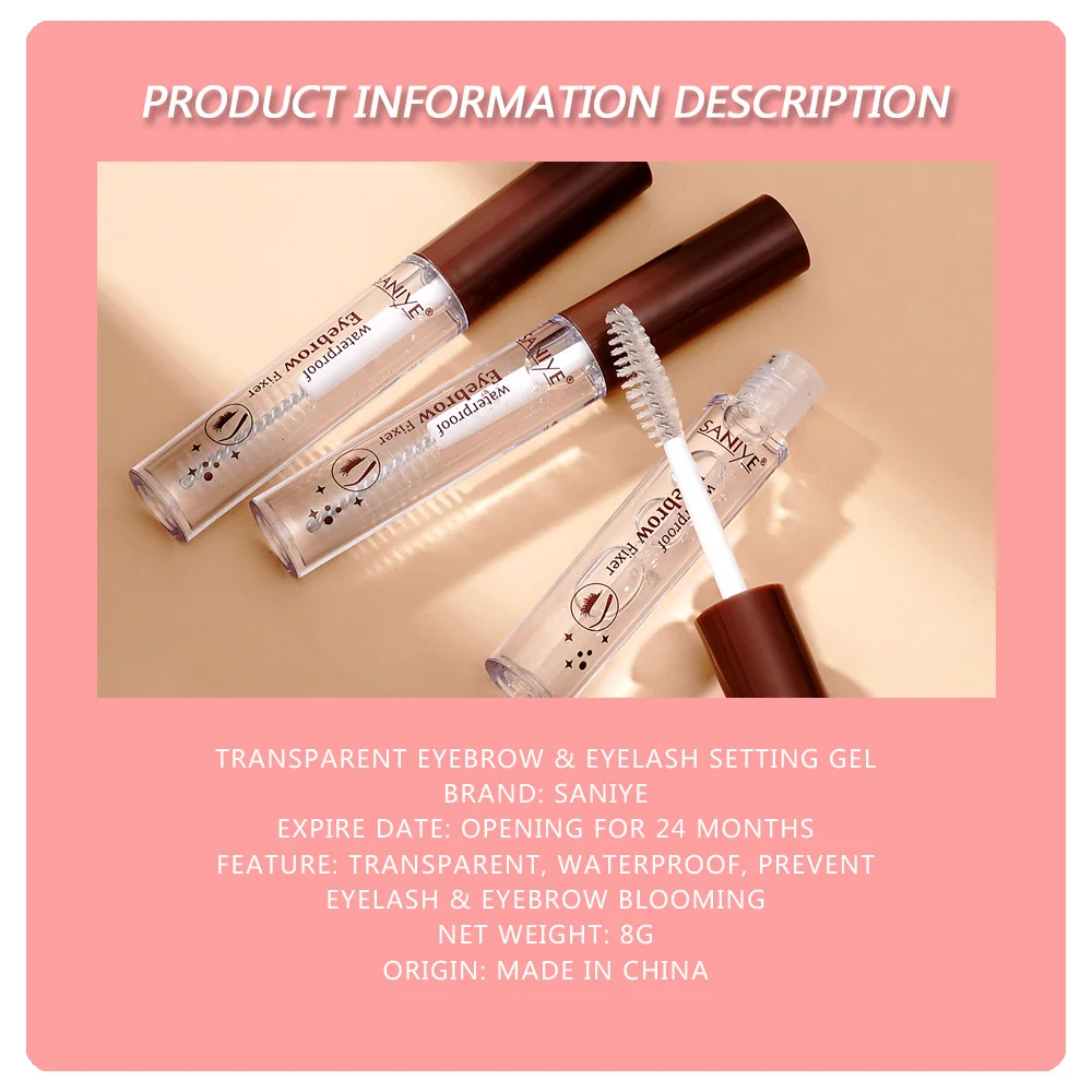 

2 Colours Clear Eyebrow Gel Cosmetics Waterproof Transparent Eyebrow Fixed Gel Long Lasting Eyelash Fix Gel For Eyebrows Makeup