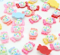 120pcs pack candy resin mix color 20mmx13mm