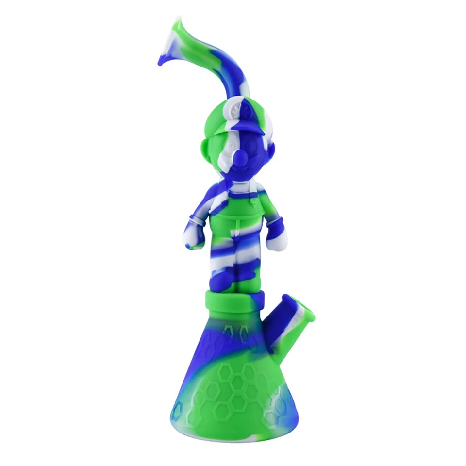 Марио воды Бонг курительная трубка силиконовая для травы табака воск со