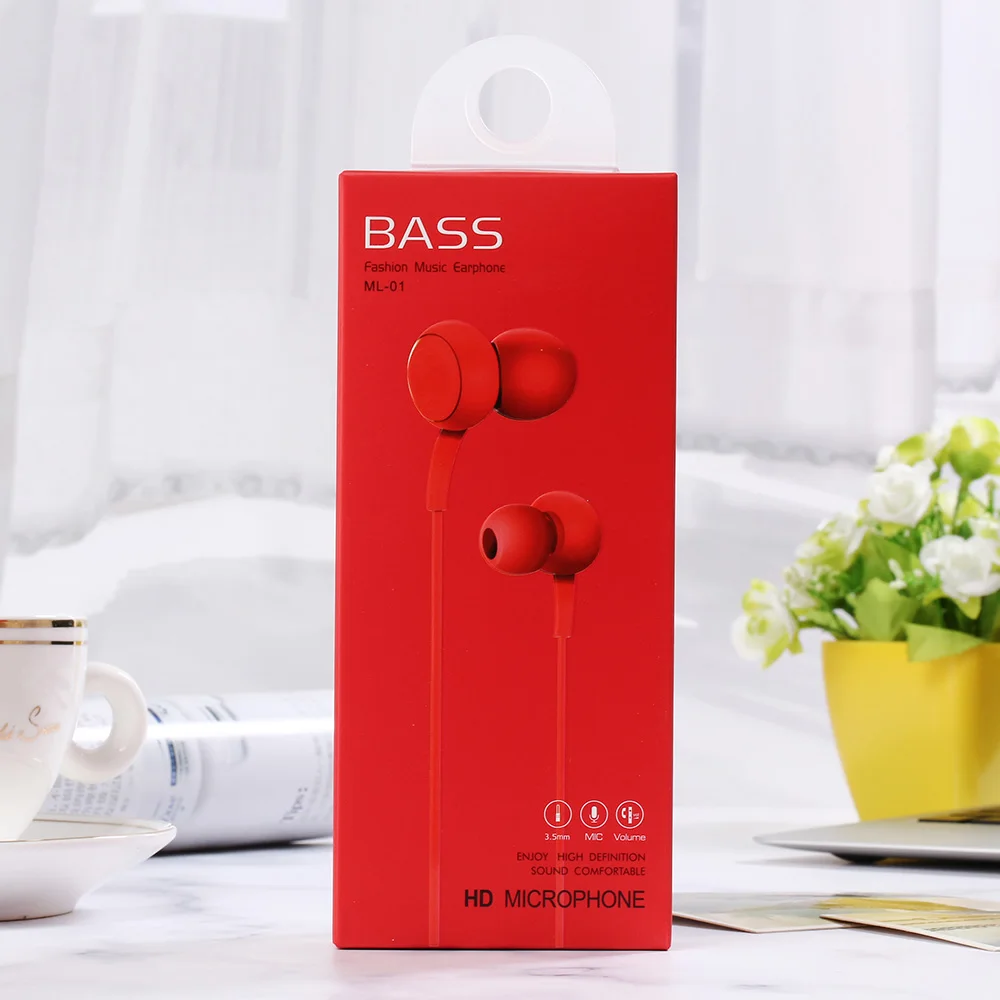 Red Наушники KISSCASE музыкальные стереонаушники-вкладыши спортивные наушники Xiaomi huawei с микрофоном Проводные Игровые наушники для телефона компьютерные наушники наушники проводные наушники наушник - Цвет: Red