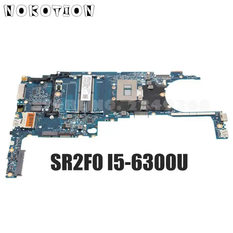 

NOKOTION For HP EliteBook 820 G3 Laptop Motherboard SR2F0 I5-6300U 6050A2892301-MB-A01 831763-001 831763-501 831763-601
