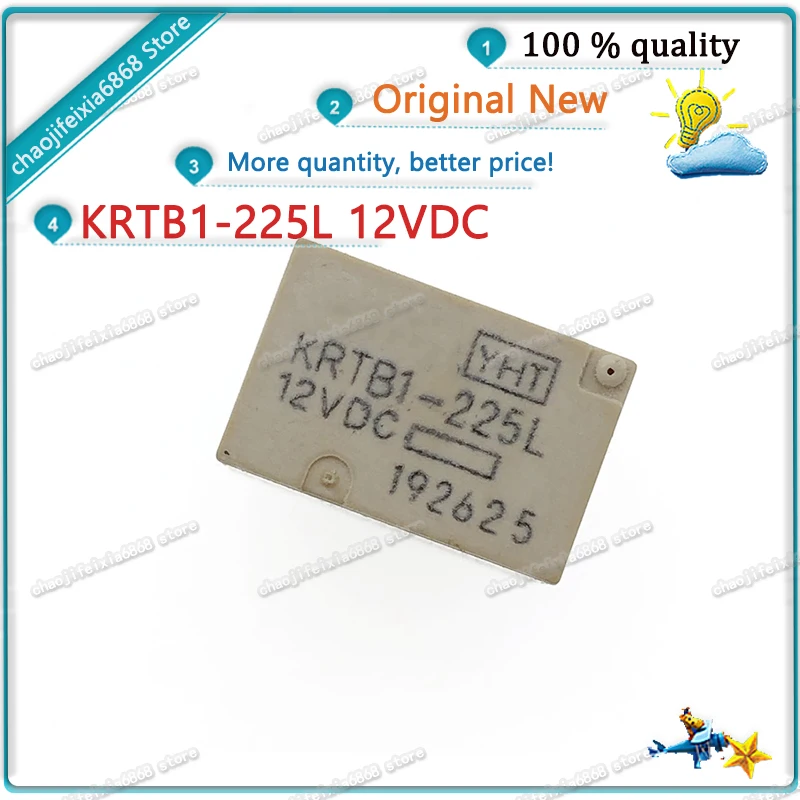 1 шт./лот! Реле электромагнитной мощности 12 В постоянного тока KRTB1 225L 5 контактов