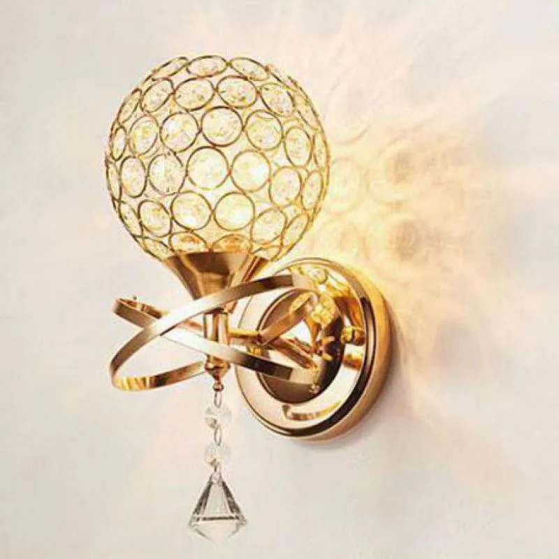 Современная простая Хрустальная настенная лампа креативный теплый прикроватный