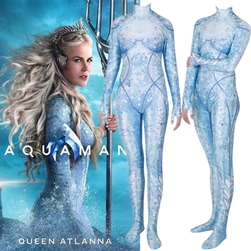 Женский Детский карнавальный костюм Aquaman Queen Atlanna зентай комбинезон|Костюмы из